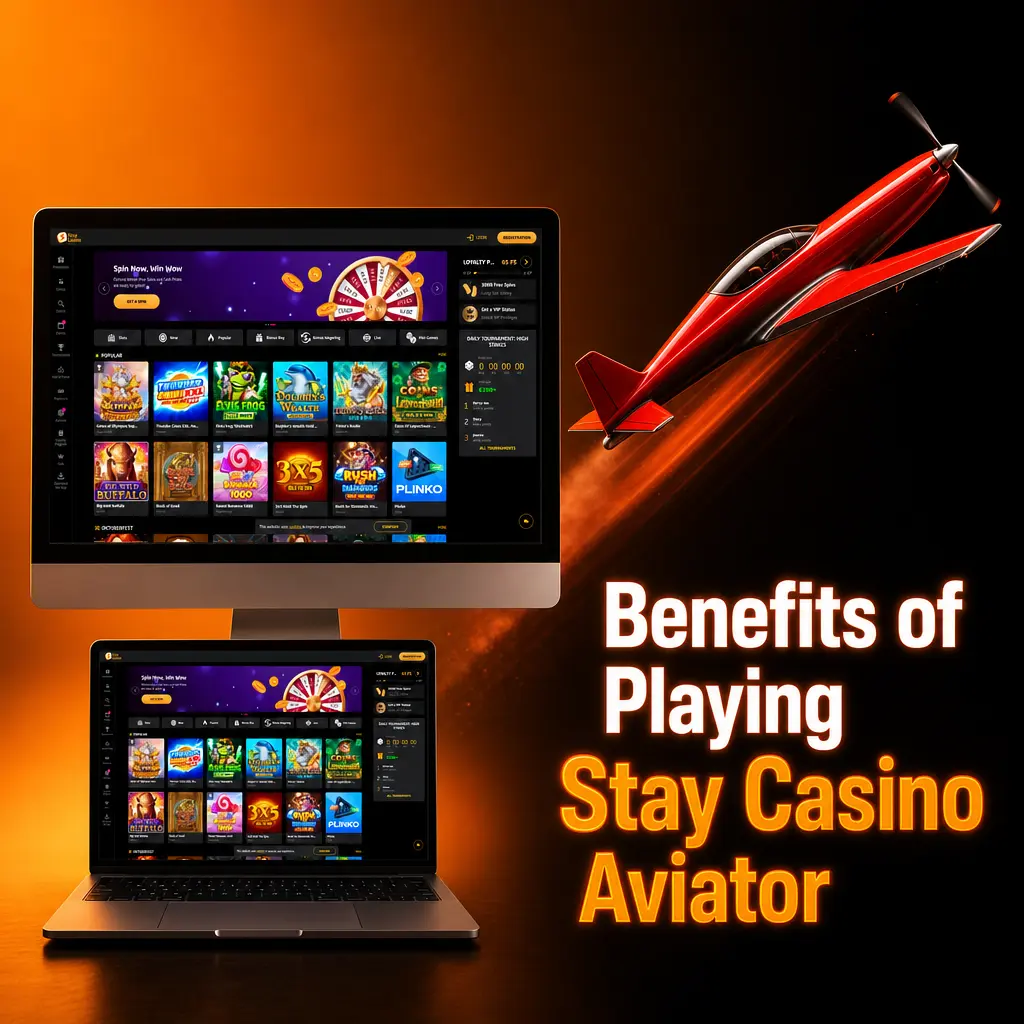 Stay Casino Aviator benefits for Canadian players including 97% RTP, mobile access, demo mode, and provably fair gameplay