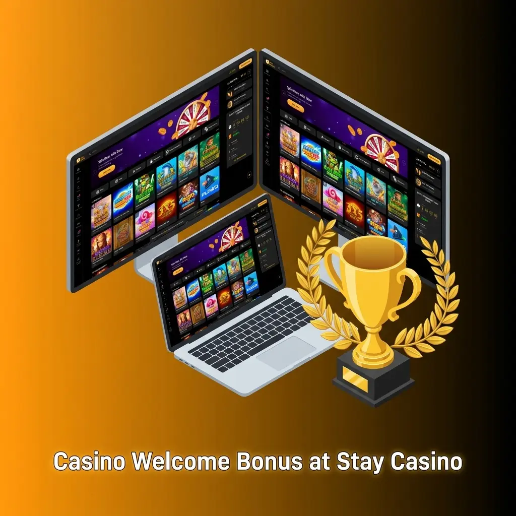 Stay Casino welcome bonus offer up to EUR 5,000 plus 350 free spins across five deposits for Canadian players