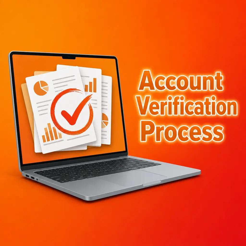 User account verification process showing identity, address, and payment steps for full platform access and compliance approval