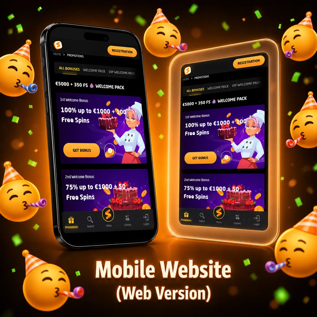 Stay Casino mobile web version accessible on any smartphone or tablet browser with no download required