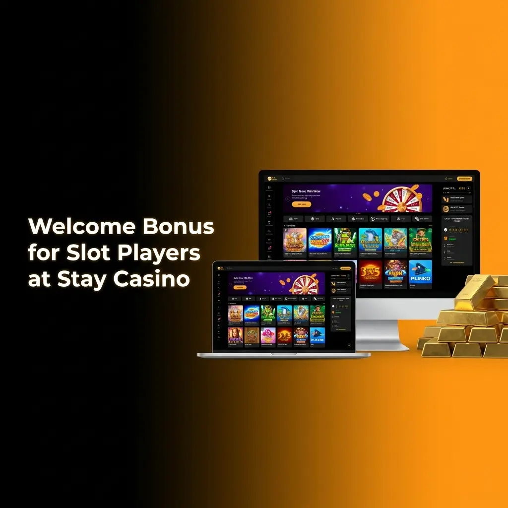 Stay Casino welcome bonus for slot players offering 100% match up to EUR 1,000 plus 350 free spins